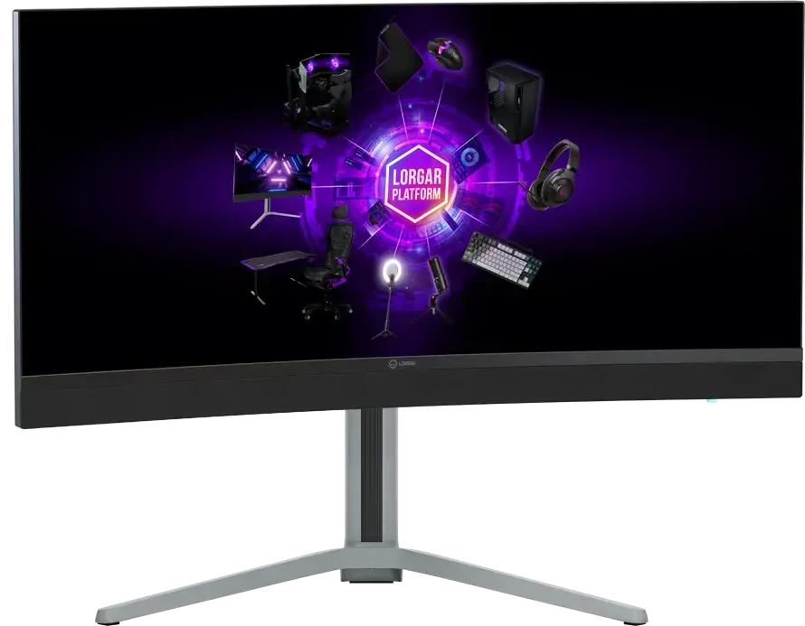 LORGAR Gaming Monitorius Pro 34MP1 34in UWQHD Mini-LED 180Hz Pilkas