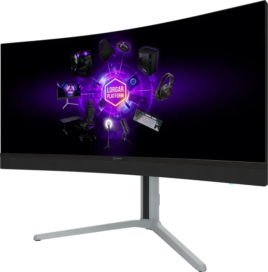 LORGAR Gaming Monitorius Pro 34MP1 34in UWQHD Mini-LED 180Hz Pilkas