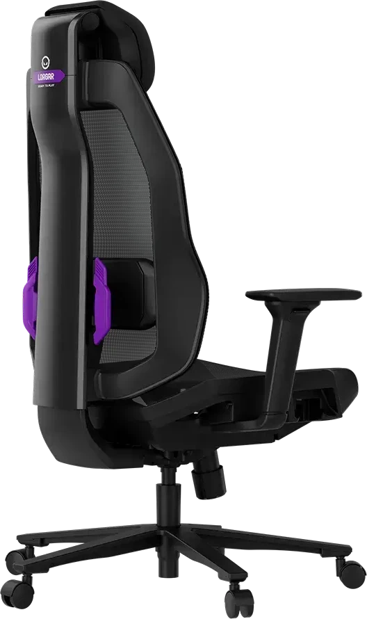 LORGAR CHP51 Mesh Gaming Chair Pro Multi-adjastable Juodas/Violetinė
