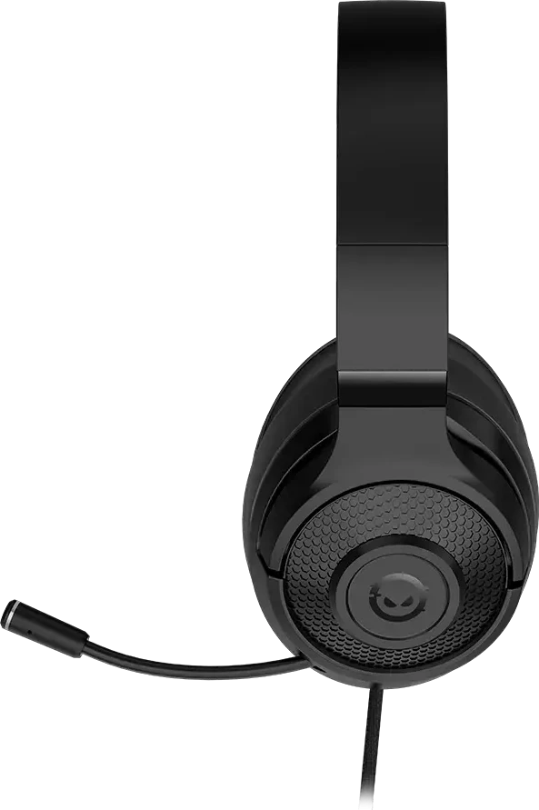 LORGAR Noah 101, Žaidimų ausinės su mikrofonu, 3.5mm jack connection, kabelio ilgis 2m, sulankstomos design, PU leather ear pads, size: 185*195*80mm, 0.245kg, juodas