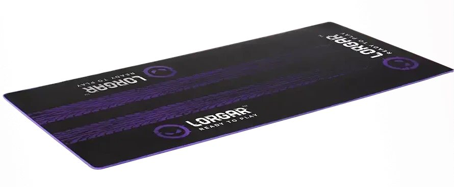 LORGAR RX1FM, pažengusi lenktynių simuliavimo grindų danga, dygsniuotas kraštas, 1 700 x 700 x 3 mm, Juoda/violetinė