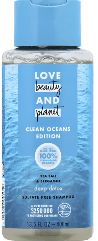 Love Beauty and Planet, Sea Salt ir Bergamotas, plaukų šampūnas, 400 ml Moterims