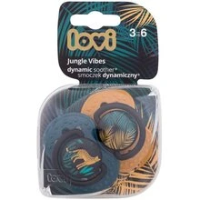 LOVI 22/903 Dinaminis silikoninis čiulptukas 6-18m 2vnt Jungle Vibes Boy