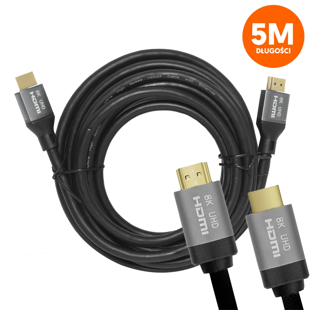 LTC HDMI-HDMI laidas (v2.1 | 8K | 5 m) juodas