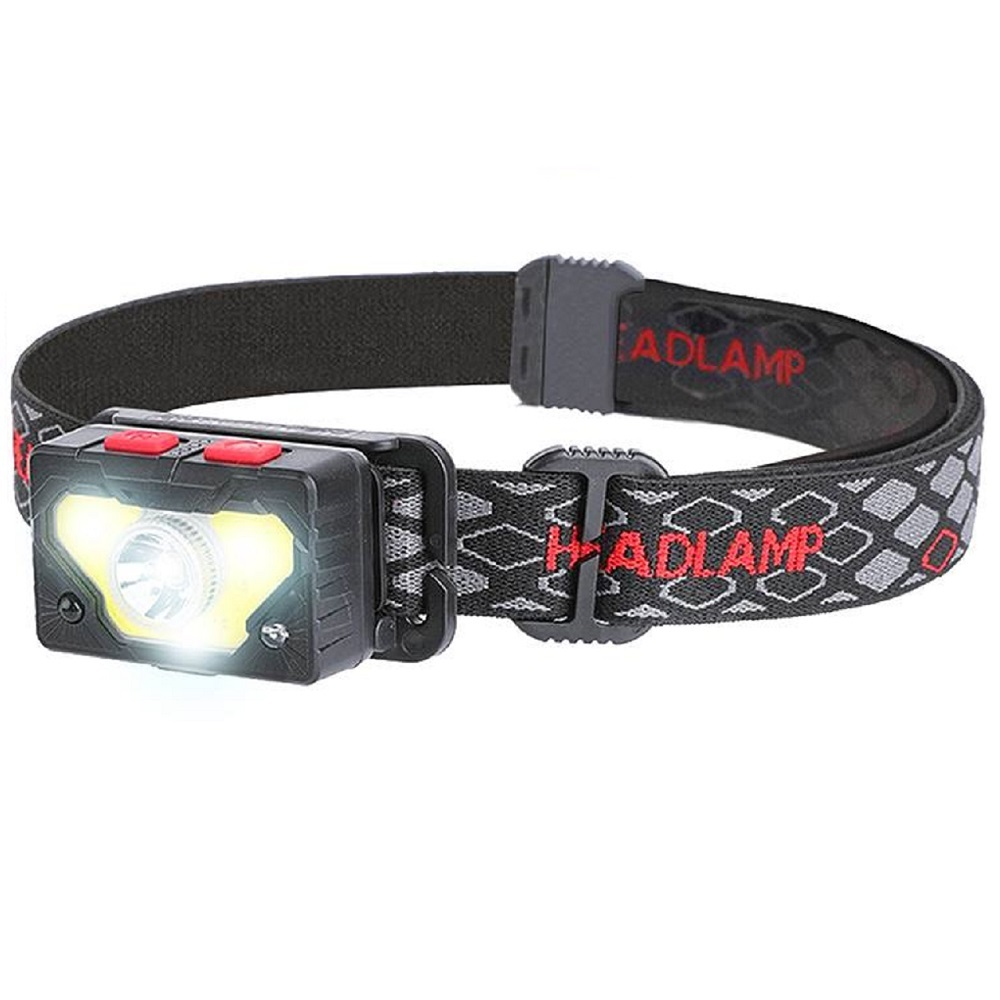 LTC TelForceone LED XPG 5W + COB 5W priekinis žibintas, judesio jutiklis, 1200 mAh baterija, USB įkrovimas
