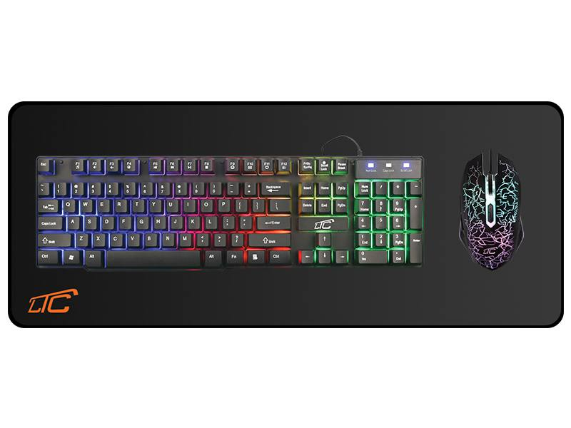 Lamex LTC LXKM203 "3 in 1" žaidimų rinkinys Pelė | Klaviatūra | Padas
