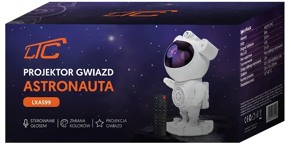 LTC Astronauto projektorius su garsiakalbiu ir RC