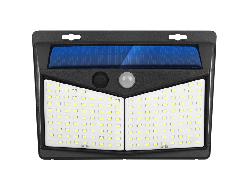 Sieninis šviestuvas LTC Telforceone Sieninė saulės lempa 208 LED SMD 600lm PIR IP65 1800mAh