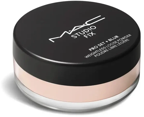 Mac Cosmetics MAC Studio Fix Pro rinkinys + Blur nesvarbi biri pudra, šviesi, 6,5 g