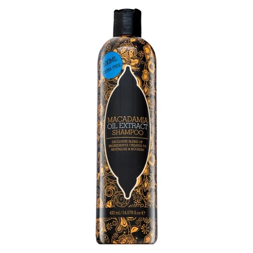 Šampūnas švelniai valo ir gaivina pažeistus plaukus Xpel Macadamia Oil Extract 400ml