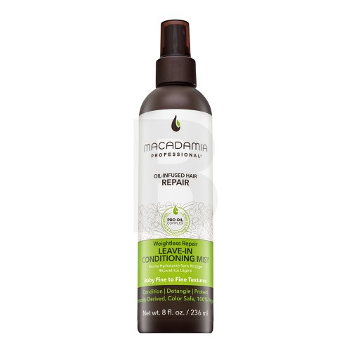 Drėkinamoji, nenuplaunama, kondicionuojanti dulksna plaukams, Macadamia Weightless Repair Leave – In Conditioning Mist, 236 ml