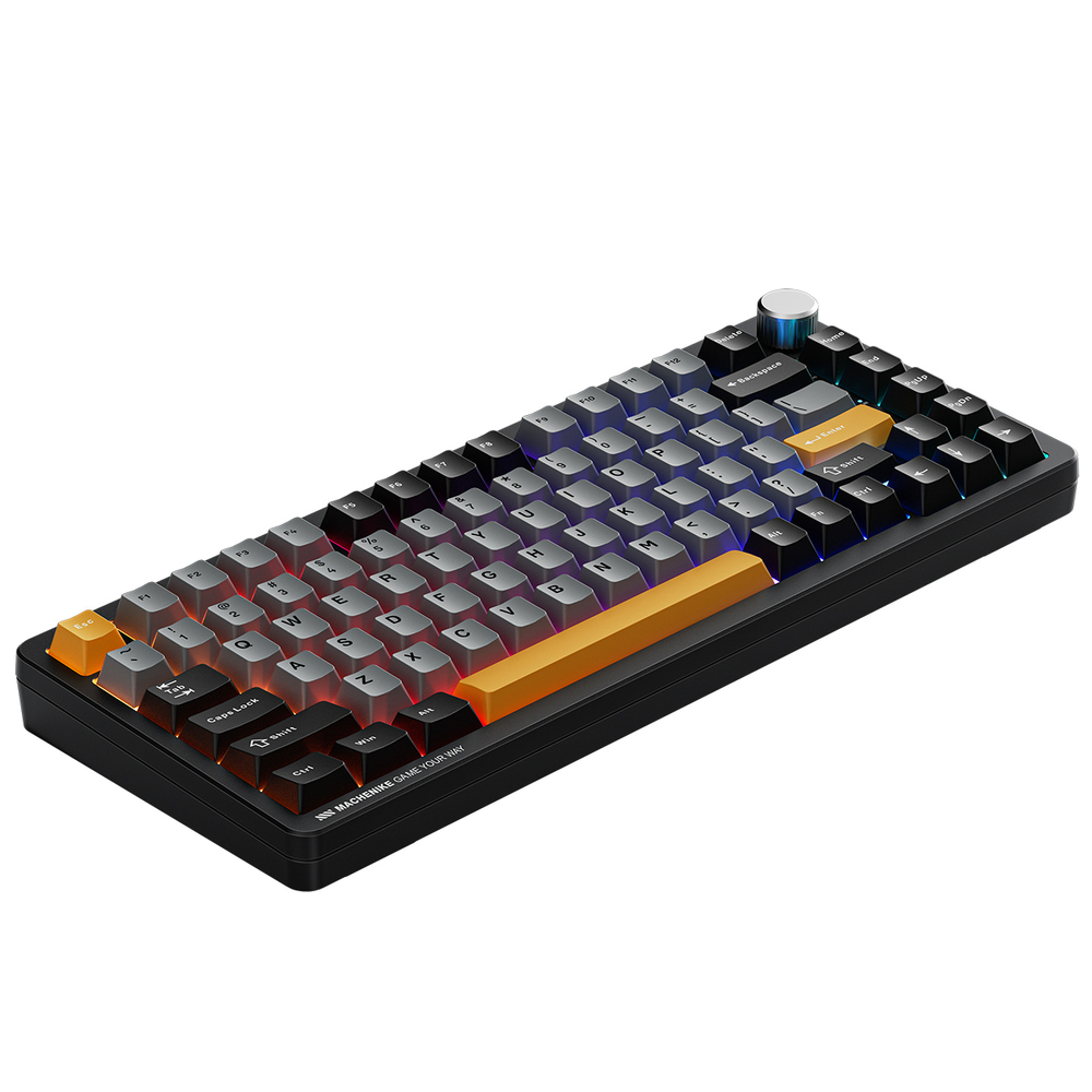 Machenike K600-B82W Belaidė mechaninė su pašvietimu Klaviatūra žaidimams GR Sidabrinis Switch - Juodas