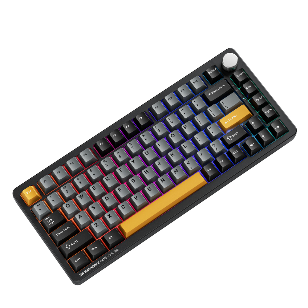Machenike K600-B82W Belaidė mechaninė su pašvietimu Klaviatūra žaidimams GR Sidabrinis Switch - Juodas