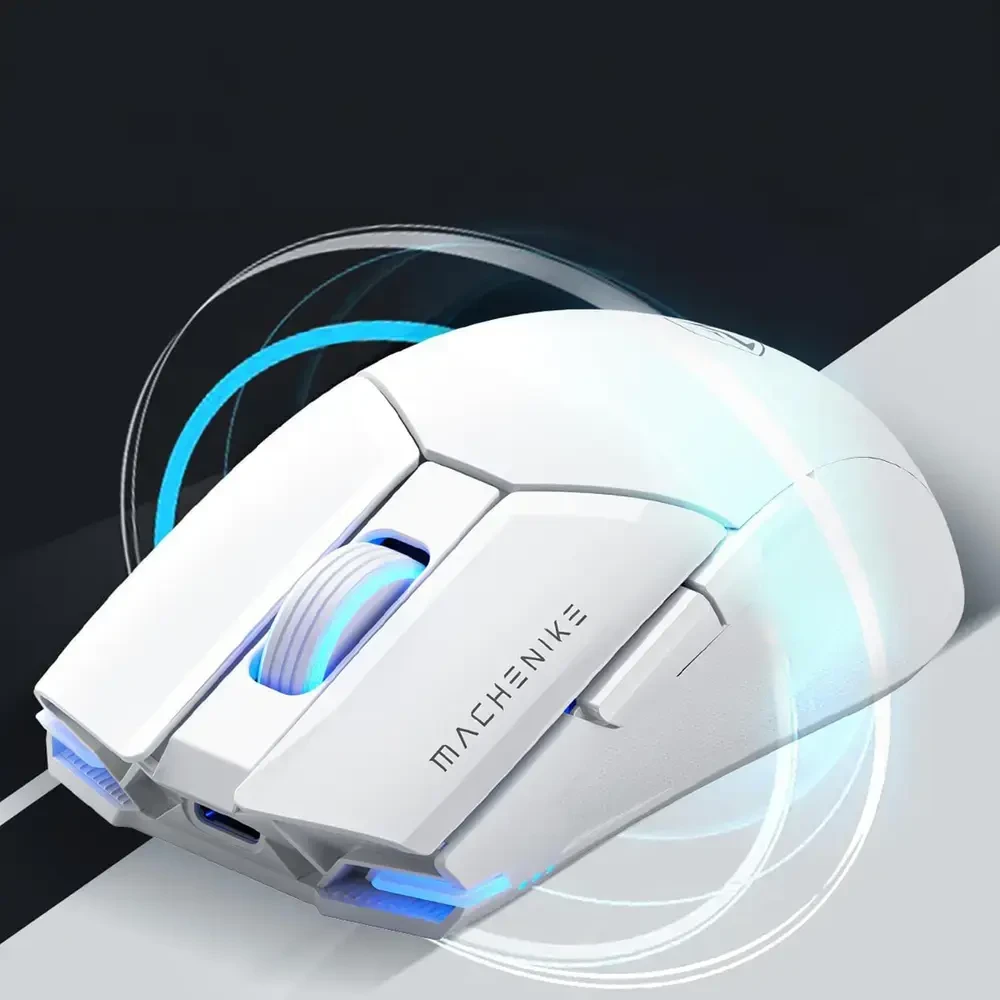Machenike M7 Pro belaidė žaidimų pelė – balta