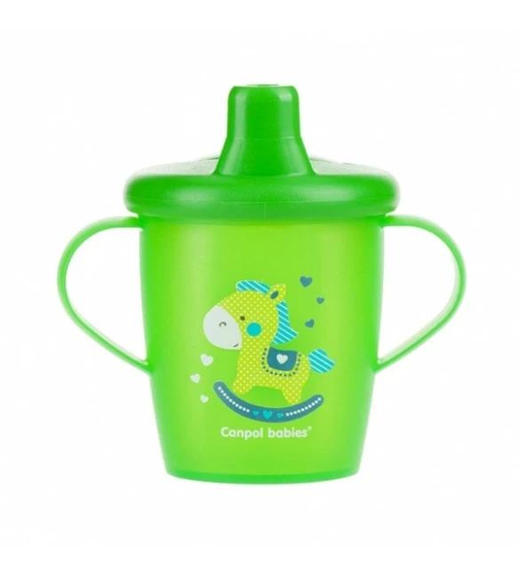Canpolbabies CANPOL BABIES neišsipilantis puodelis, žalias, 250 ml, 31/200_gre