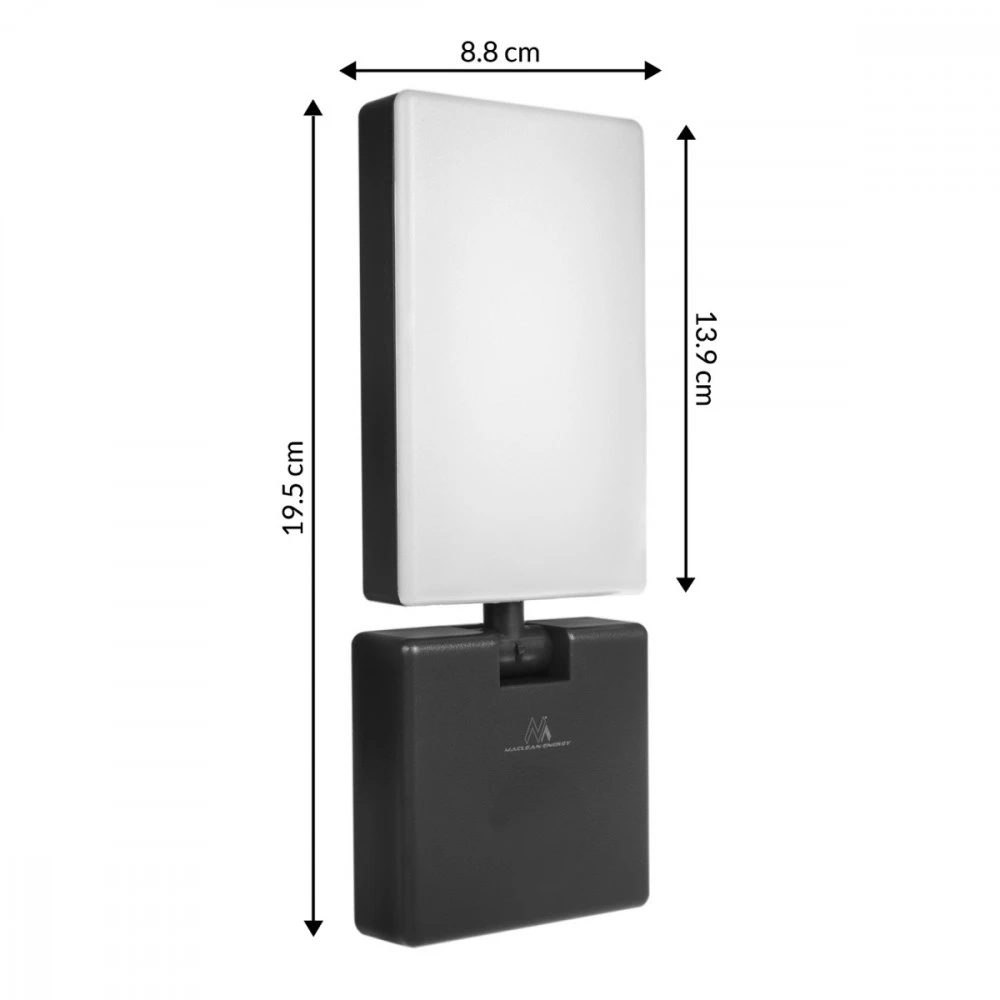 Lampa Maclean LED lempa, juoda, 10W, IP65, 700lm, neutrali balta (4000K) MCE514 B