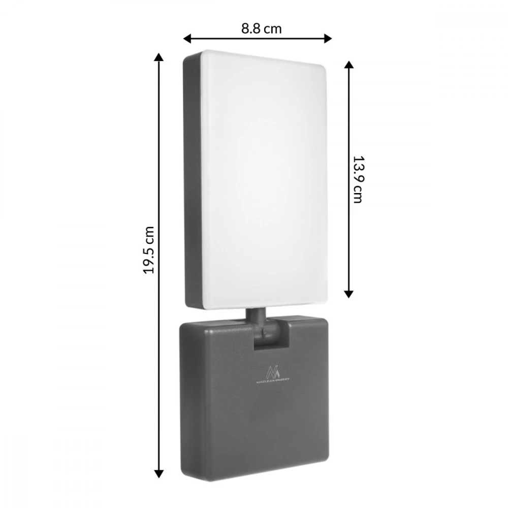 Lampa „Maclean“ LED lempa, pilka, 10 W, IP65, 700 lm, neutrali balta (4000 K) MCE514 GR