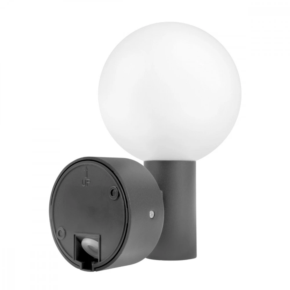 Maclean LED lempa su judesio jutikliu, PIR judesio jutiklis, pilka spalva, 15W, IP65, 1600lm, neutrali balta spalva (4000K) MCE5