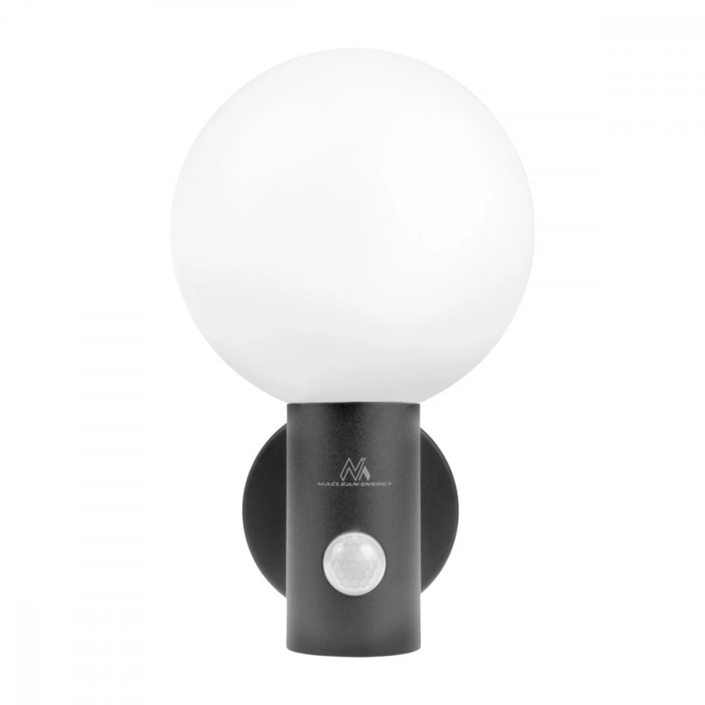 Maclean LED lempa su judesio jutikliu, PIR judesio jutiklis, pilka spalva, 15W, IP65, 1600lm, neutrali balta spalva (4000K) MCE5