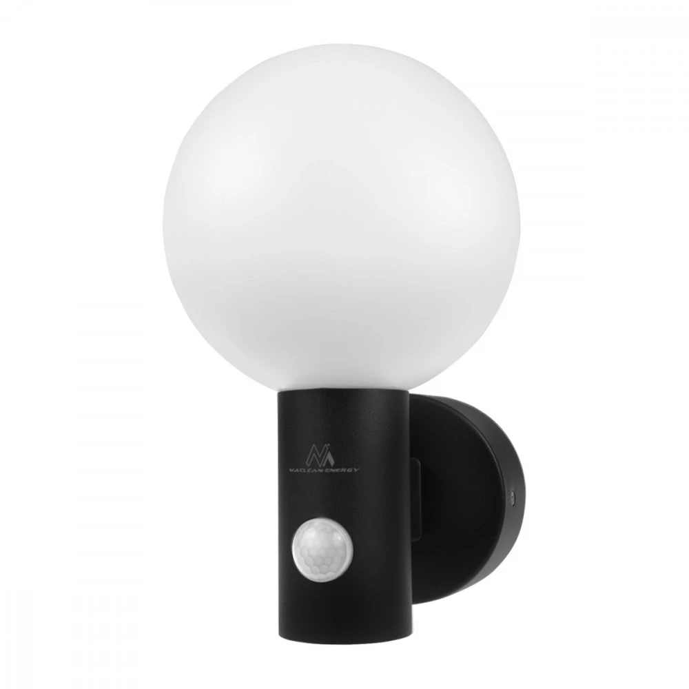 Maclean LED lempa su judesio jutikliu, PIR judesio jutiklis, juoda, 15W, IP65, 1600lm, neutrali balta spalva (4000K) MCE515 B