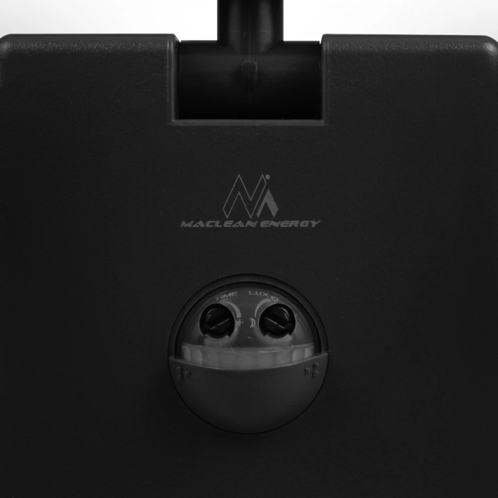 Maclean LED lempa su judesio jutikliu, PIR judesio jutiklis, juoda, 10W, IP65, 800lm, neutrali balta spalva (4000K) MCE516 B