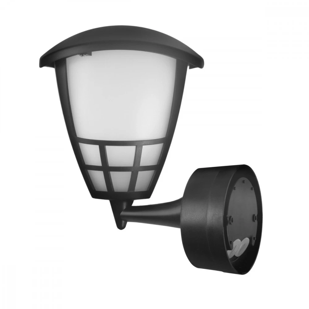 Sieninis šviestuvas 1xE27 su Maclean jutikliu, infraraudonųjų spindulių jutikliu, maks. apkrova 60W, IP65, juoda spalva, MCE518 B
