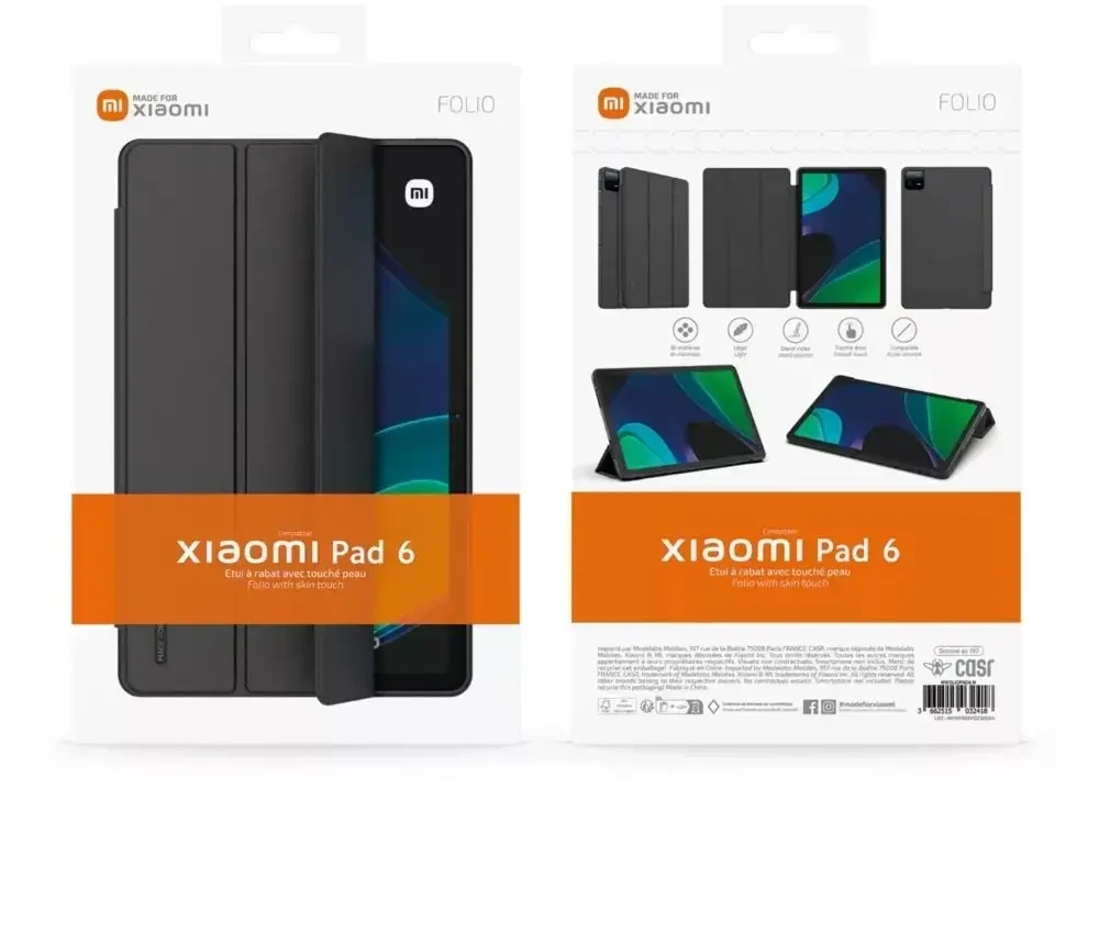 Made for Xiaomi Book Case for Xiaomi Pad 6 Juodas