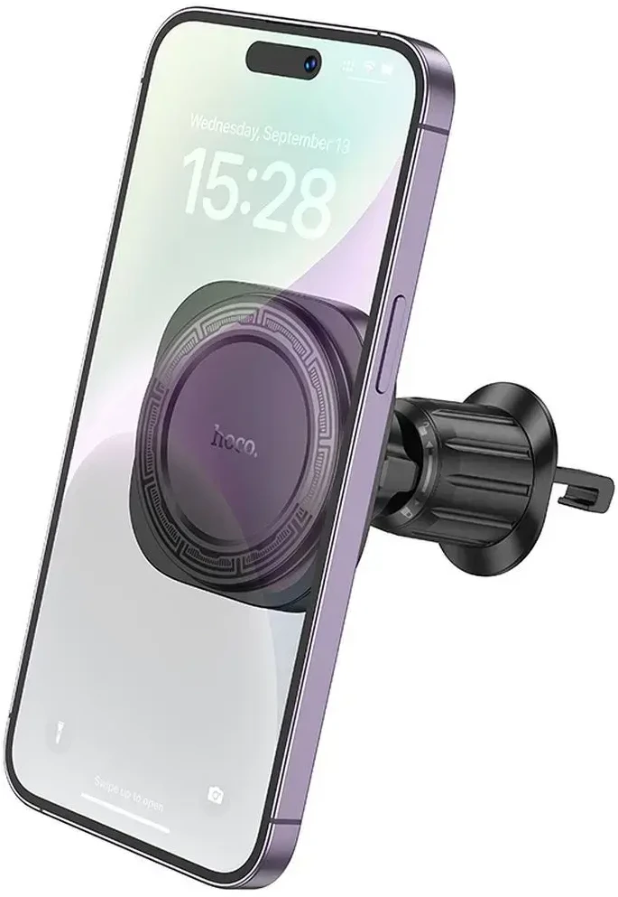 Automobilinis universalus telefono laikiklis Hoco H28 (MagSafe) tvirtinamas ant ventiliacijos grotelių, magnetinis, juodas