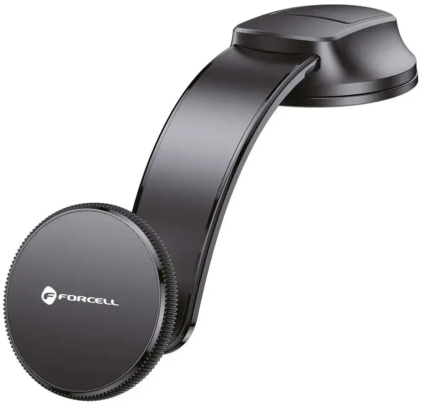 Magnetinis automobilio telefono laikiklis, suderinamas su „Magsafe Forcell F-Grip MagFlex“ priekiniam stiklui / prietaisų skydeliui, juodas