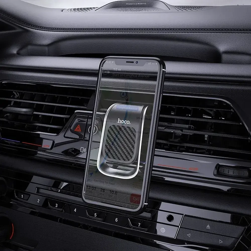 Magnetinis automobilio telefono laikiklis Hoco CA74 oro išleidimo angai, juodas ir sidabrinis