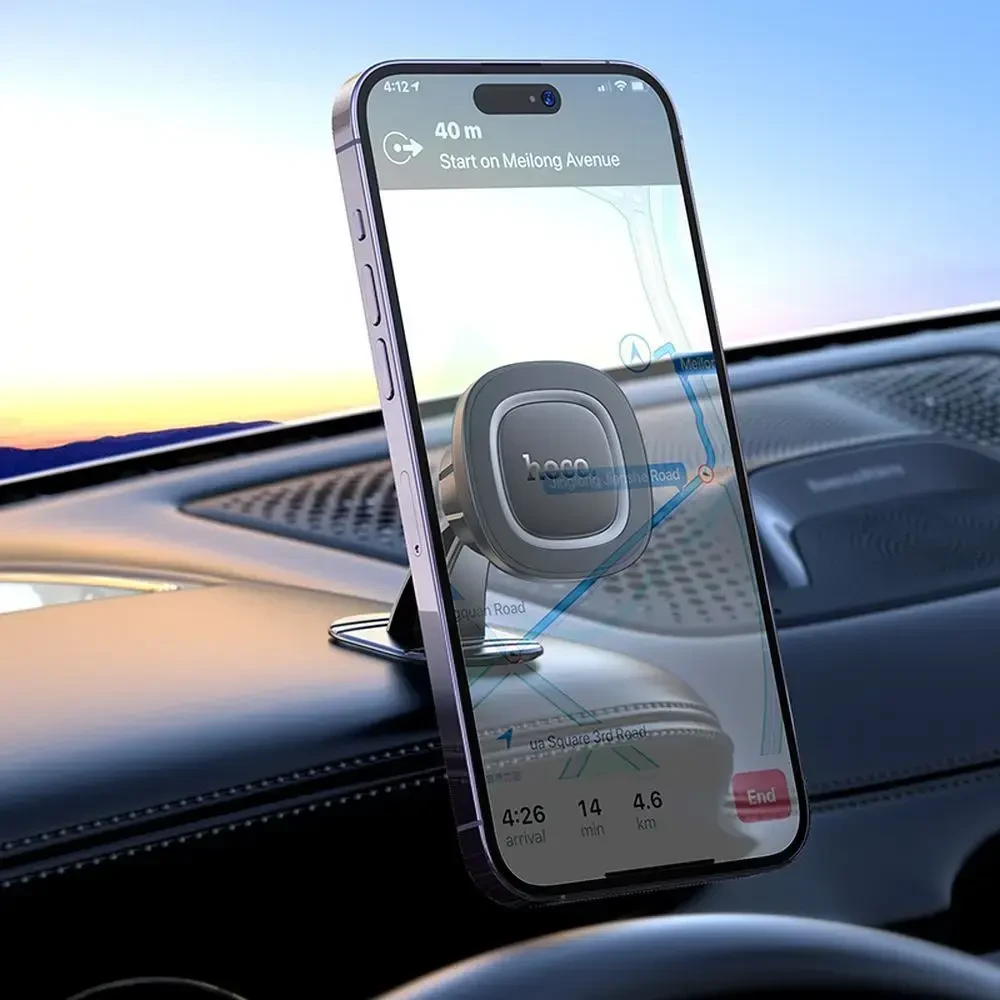 Magnetinis automobilio telefono laikiklis Hoco dashboard H73 juodas ir pilkas