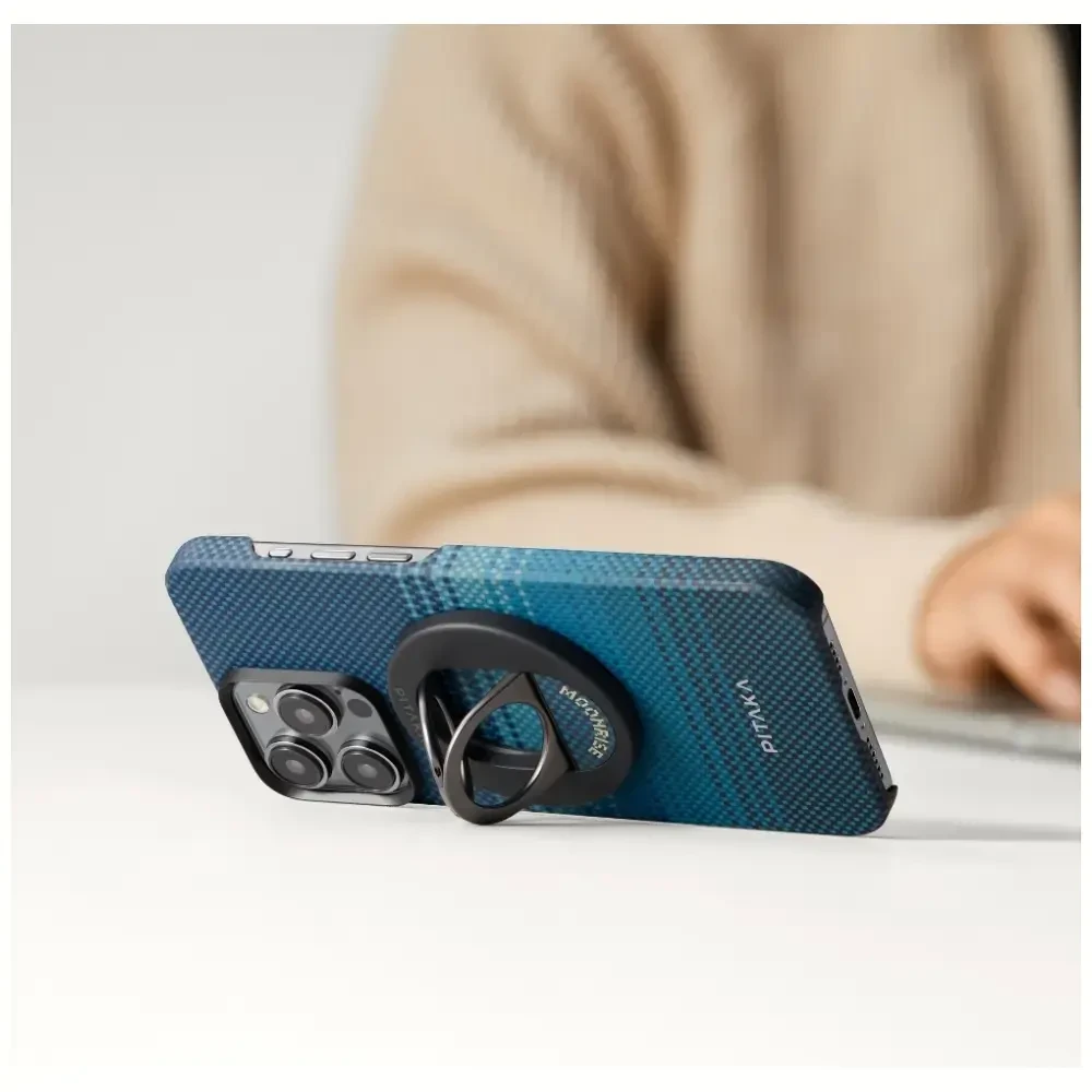 Magnetinis laikiklis PITAKA MagEZ Grip 3 MagSafe telefonui, skirtas mėnulio pakilimui