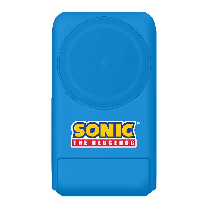 Magnetinis maitinimo blokas OTL 5000 mAh, USB-C 15W, Sonic The Hedgehoh su stovu (mėlyna)