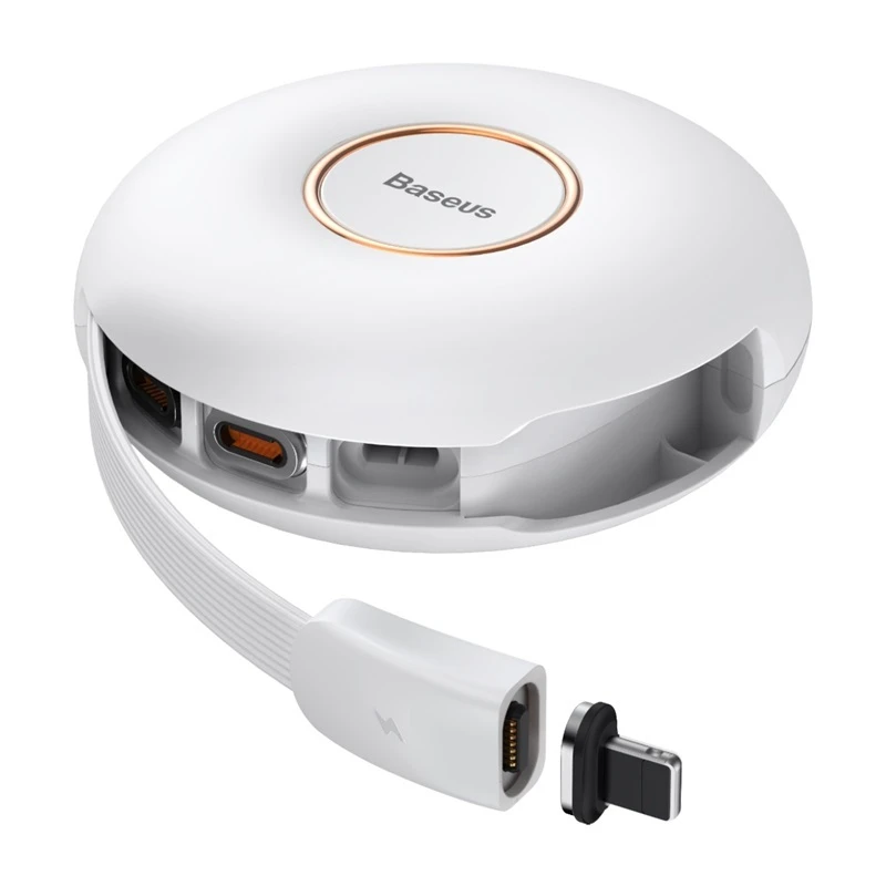 Magnetinis USB kabelis Baseus Zinc 3in1 USB-C | Lightning | Micro 20W, 1m (baltas)