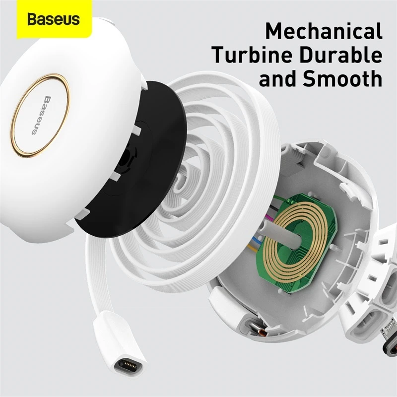 Magnetinis USB kabelis Baseus Zinc 3in1 USB-C | Lightning | Micro 20W, 1m (baltas)