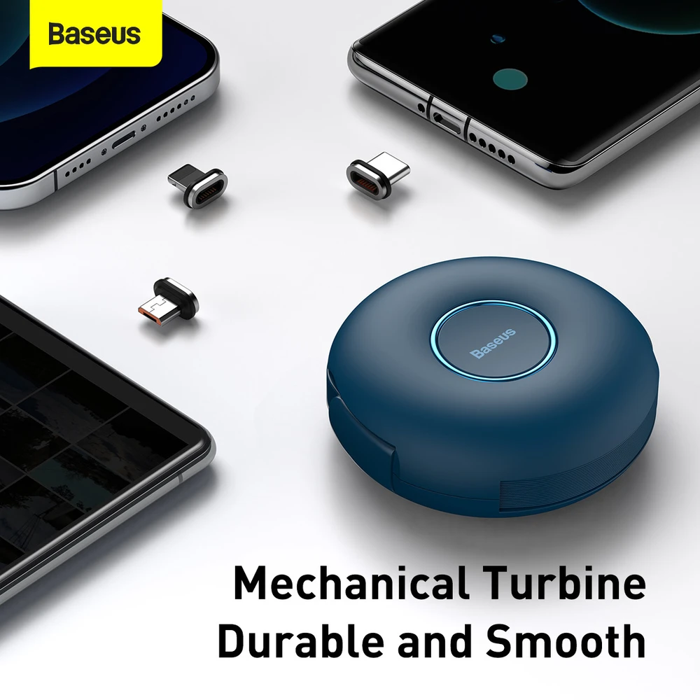 Magnetinis USB kabelis Baseus Zinc 3in1 USB-C | Lightning | Micro 20W, 1m (mėlynas)