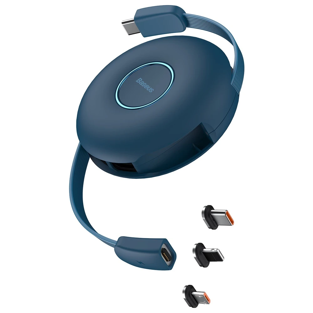 Magnetinis USB kabelis Baseus Zinc 3in1 USB-C | Lightning | Micro 20W, 1m (mėlynas)
