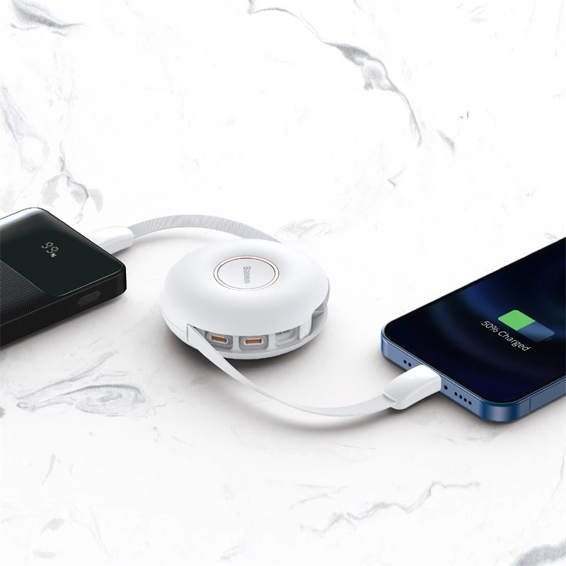 Magnetinis USB kabelis Baseus Zinc 3in1 USB-C | Lightning | Micro 20W, 1m (baltas)