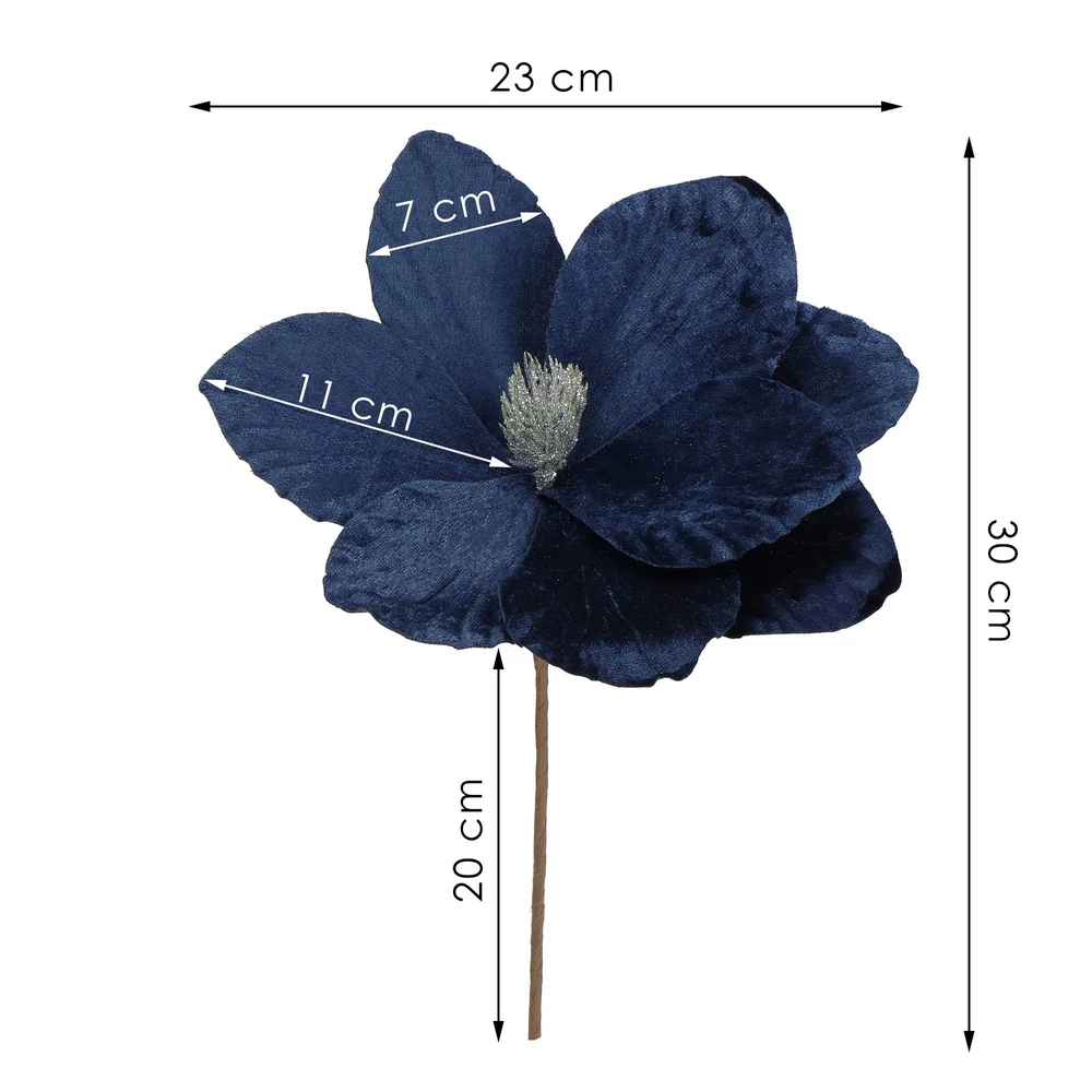 Magnolijos gėlė Springos 23 cm tamsiai mėlyna