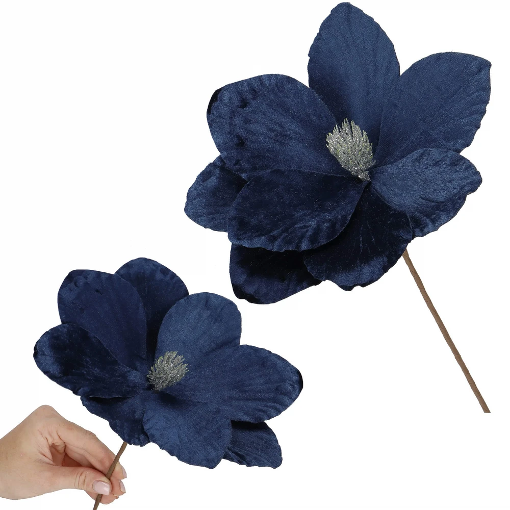 Magnolijos gėlė Springos 23 cm tamsiai mėlyna