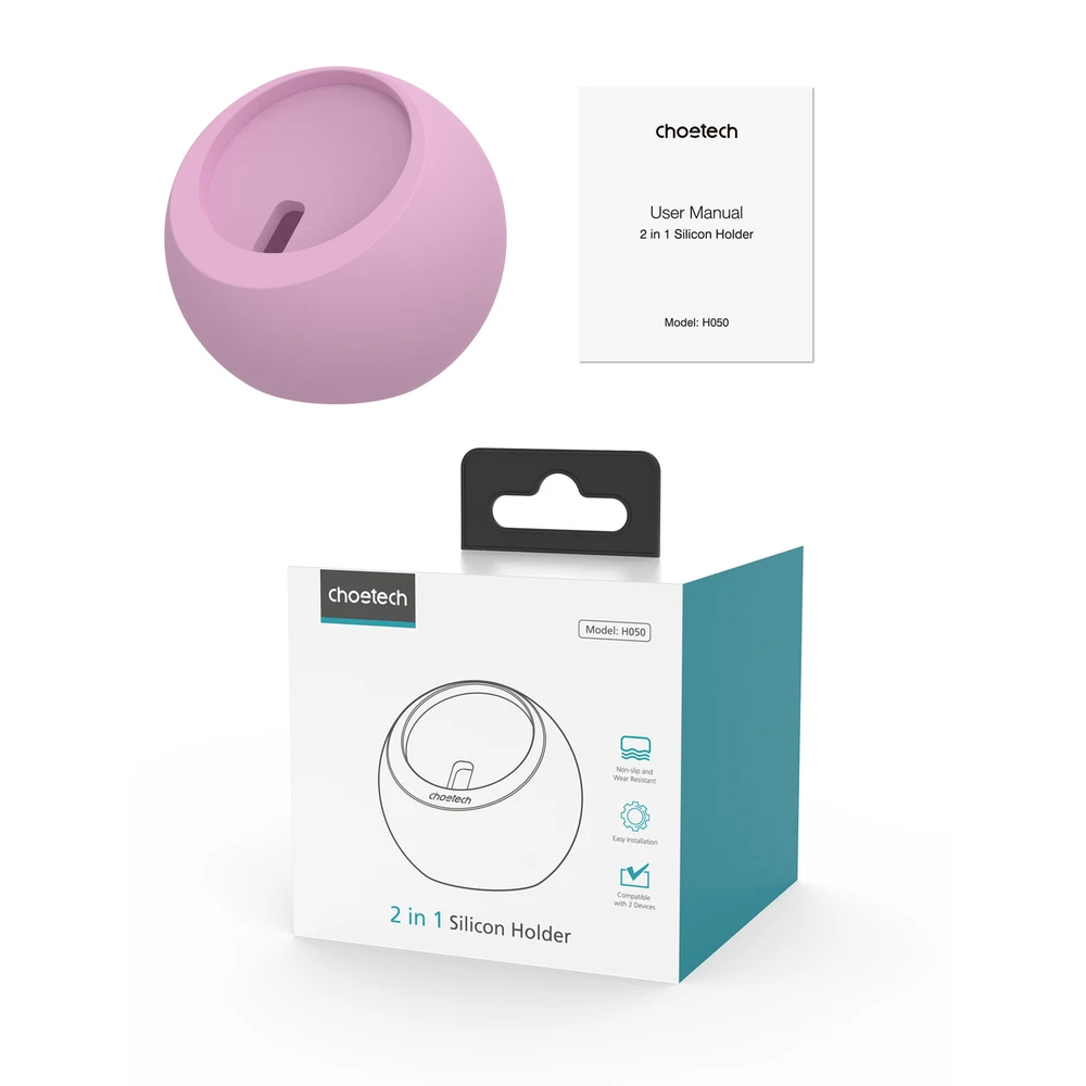 Magnetinis laikiklis iPhone, iWatch Choetech H050 (rožinis)