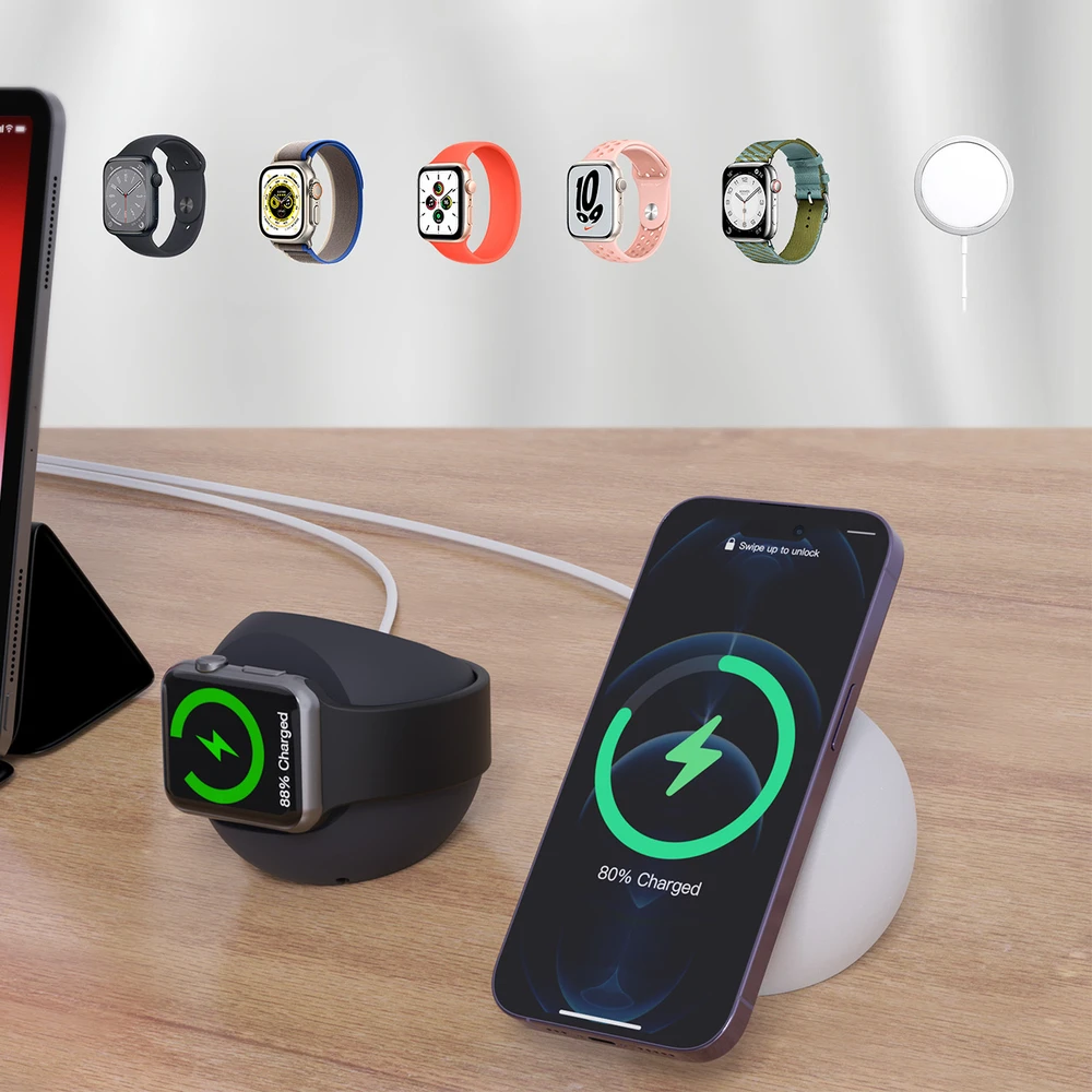 Magnetinis laikiklis iPhone, iWatch Choetech H050 (rožinis)