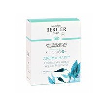 Drėkintuvas „Maison Berger Paris Aroma Happy Aquatic Freshness“ automobilio difuzoriaus papildymas / papildymas, 2 vnt.