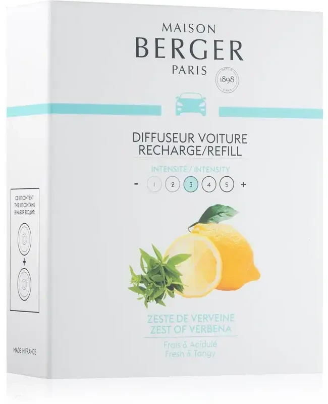 Maison Berger Paris Zest of Verbena Car Diffuser Recharge/Refill 2 pcs