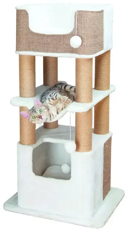 TRIXIE Draskyklė katėms Lucano, baltos ir taupe spalvos, XXL