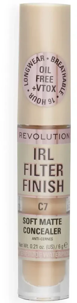 Makeup Revolution, IRL Filter Finish, dengiantis tamsias dėmes, korektorius lazdelėje, C5, 6 g