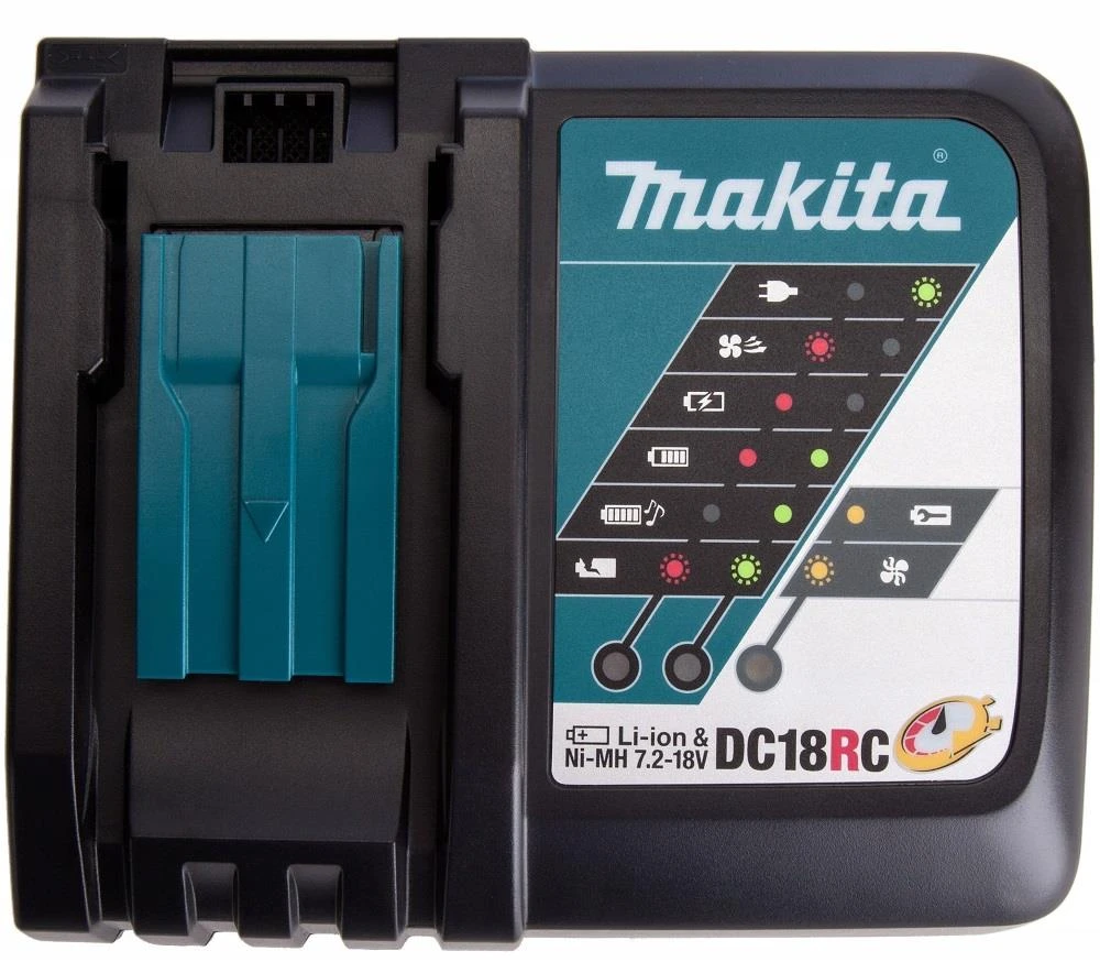 Makita 195584-2 Kroviklis DC18RC 14,4-18 V Li-ion RAPID krovimo laikas 15/22min, CARTON