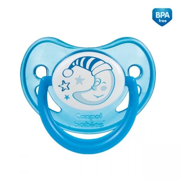CANPOL čiulptukas silikoninis ortodontinis Night Dreams 6-18m 22/501