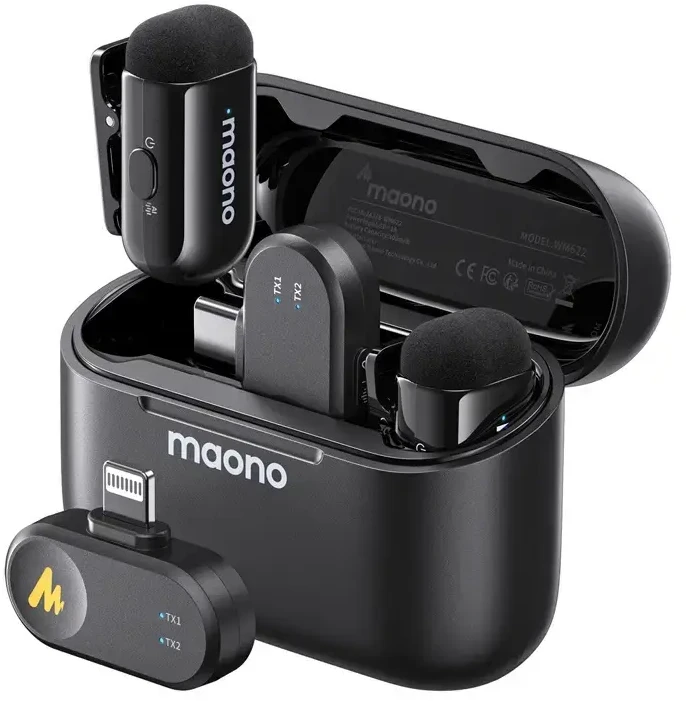 maono Wave T1 Mini Wireless Belaidis Mikrofonas | Juodas