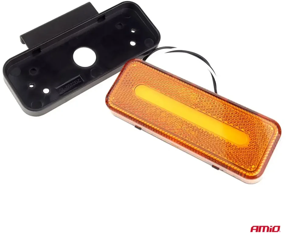 Gabaritinis LED žibintas AMiO OM-02-O, stačiakampis, oranžinis